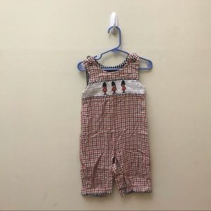 Smocked overall